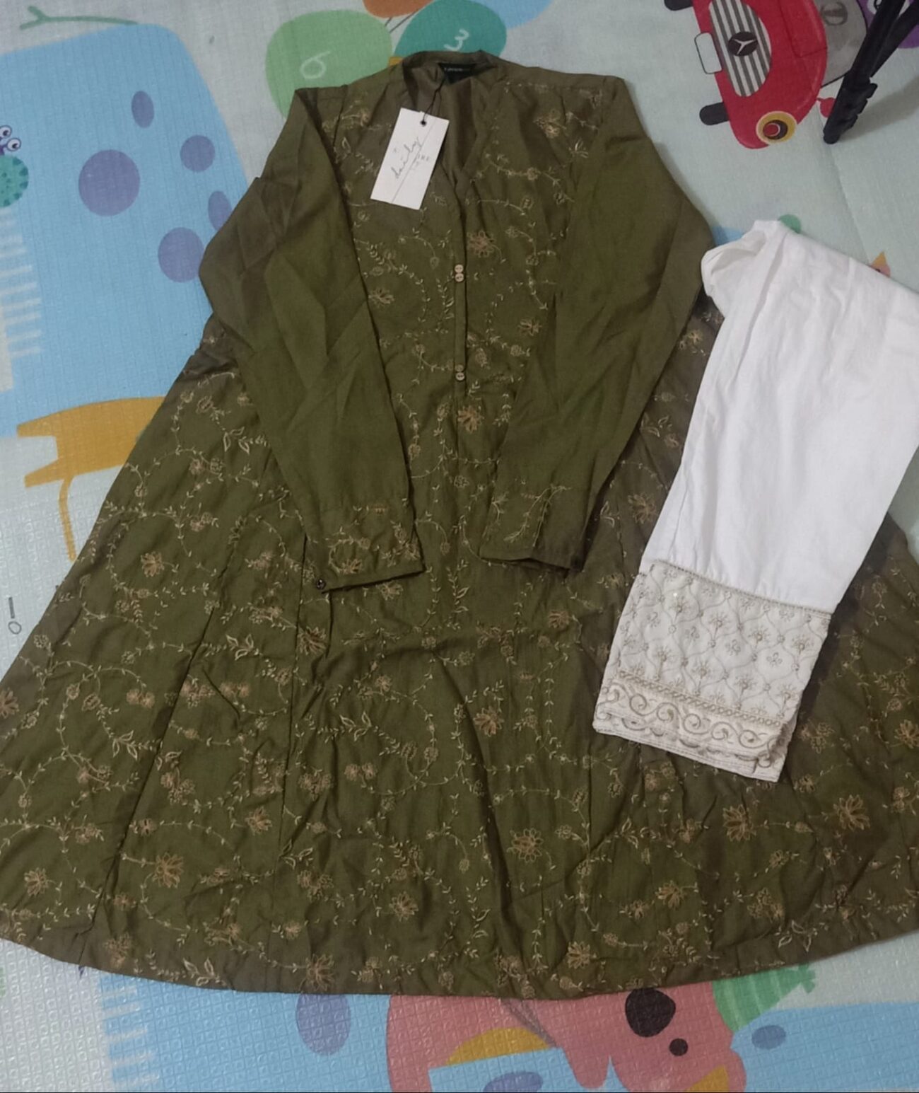 Ladies Lawn Cotton Frock With Trouser